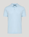 Ether Premium Pima Polo, light blue with classic collar and placket.