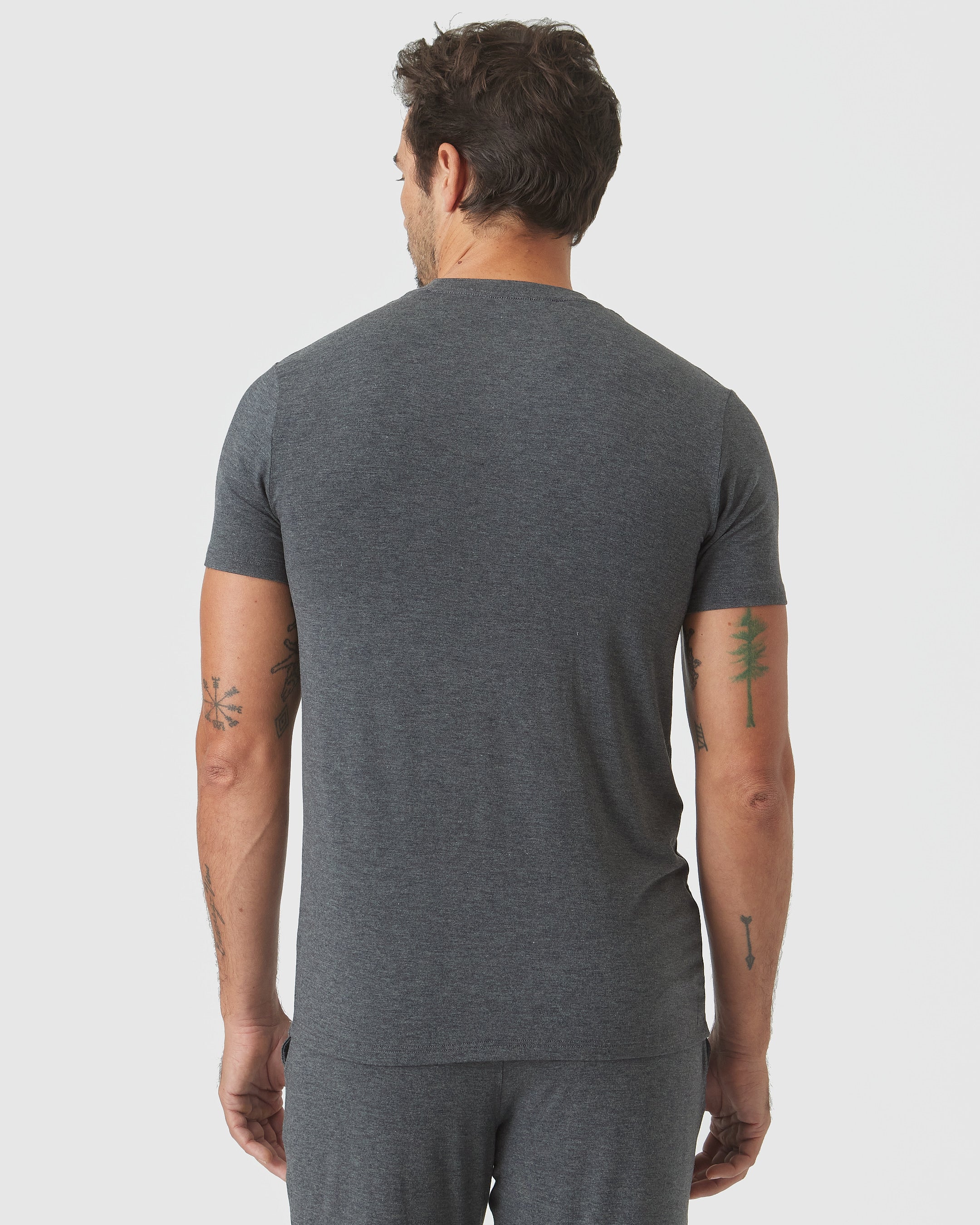 HEATHER GREY TECHNO SUAVE CUFF SLEEVE TEE main image 1