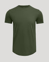 Grove Pima Crew Curved Hem T-shirt, tailored fit, crew-neck, short sleeves.