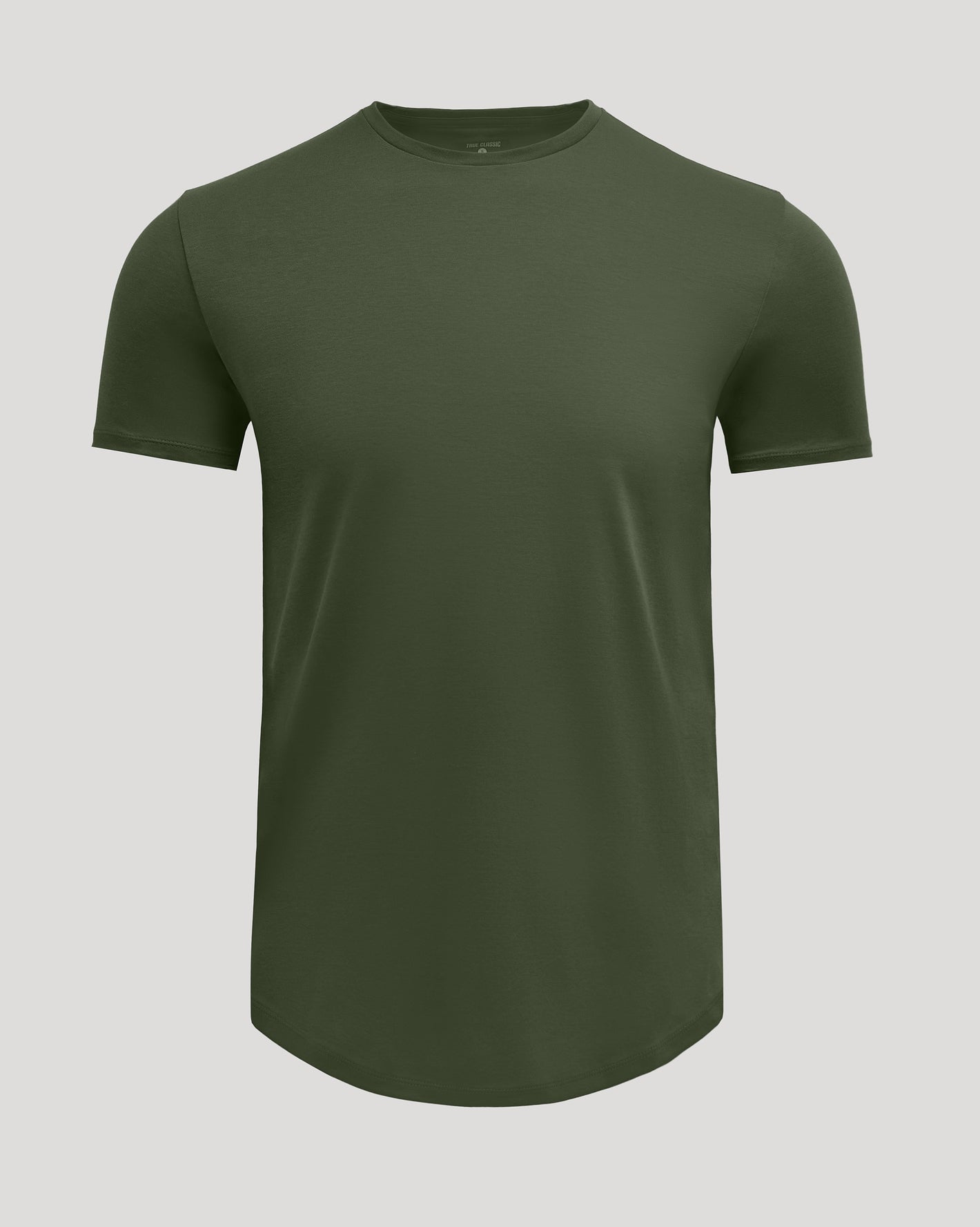 Grove Pima Crew Curved Hem T-shirt, tailored fit, crew-neck, short sleeves.