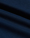 Navy Pima Cotton Blend Curved Hem Crew