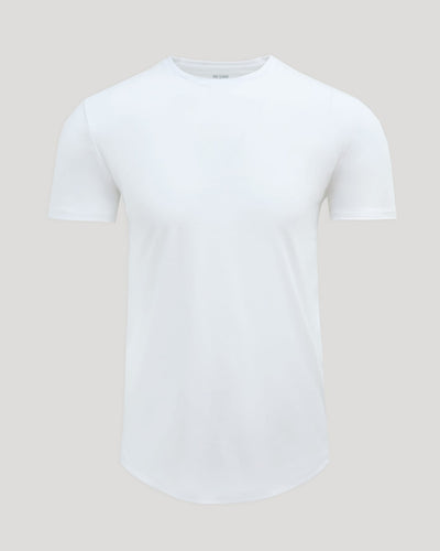 Pima Cotton Blend Crew ‑ Curved Hem