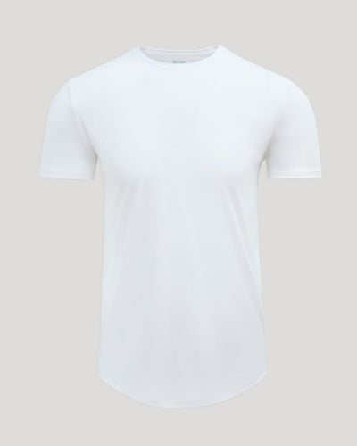 Pima Cotton Blend Crew ‑ Curved Hem