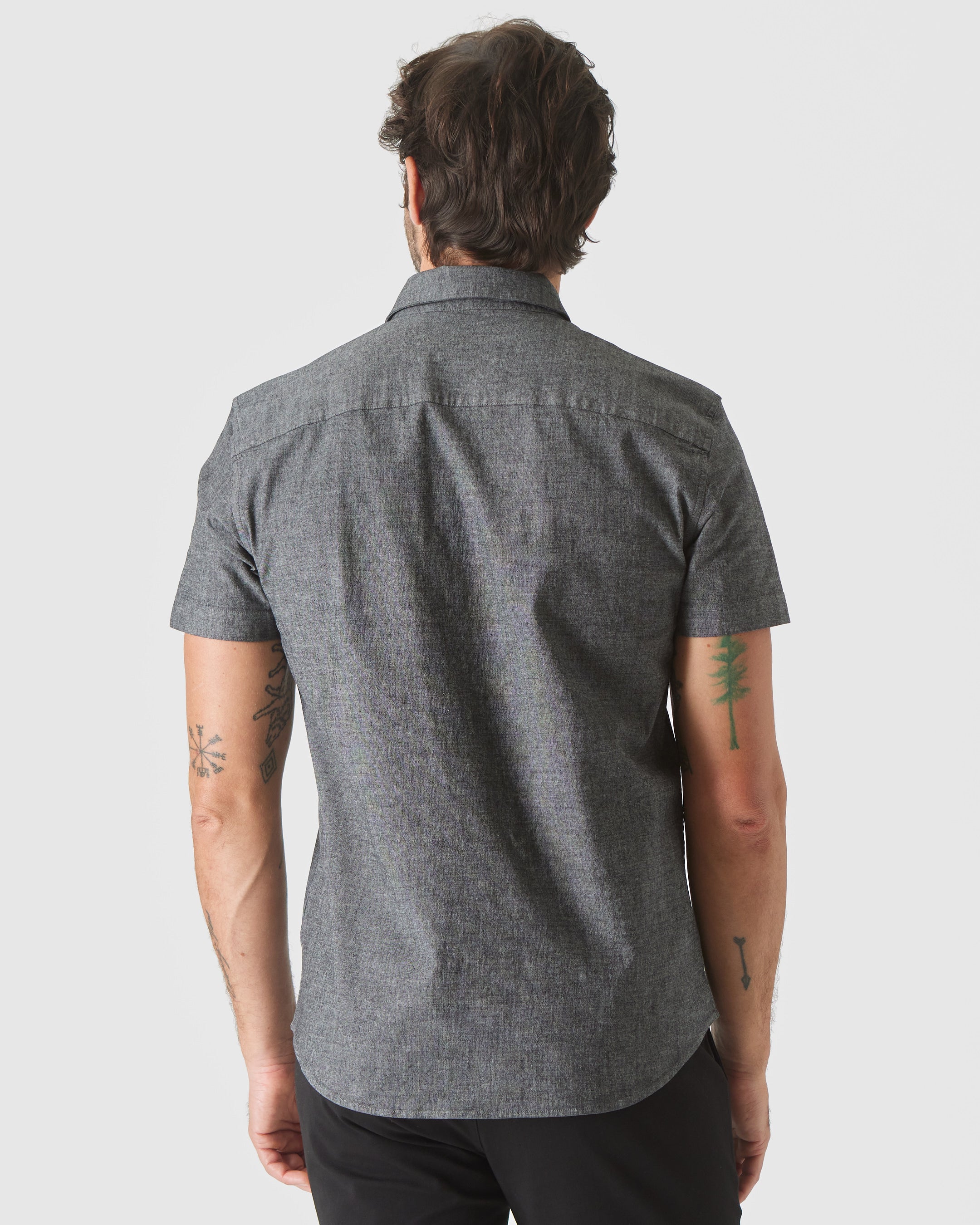 Midnight Rider Chambray Crop Top – Dark Wash