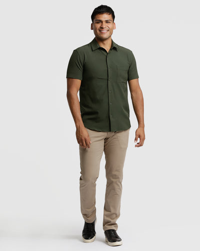 Short Sleeve Ripstop Commuter Shirt - Olive