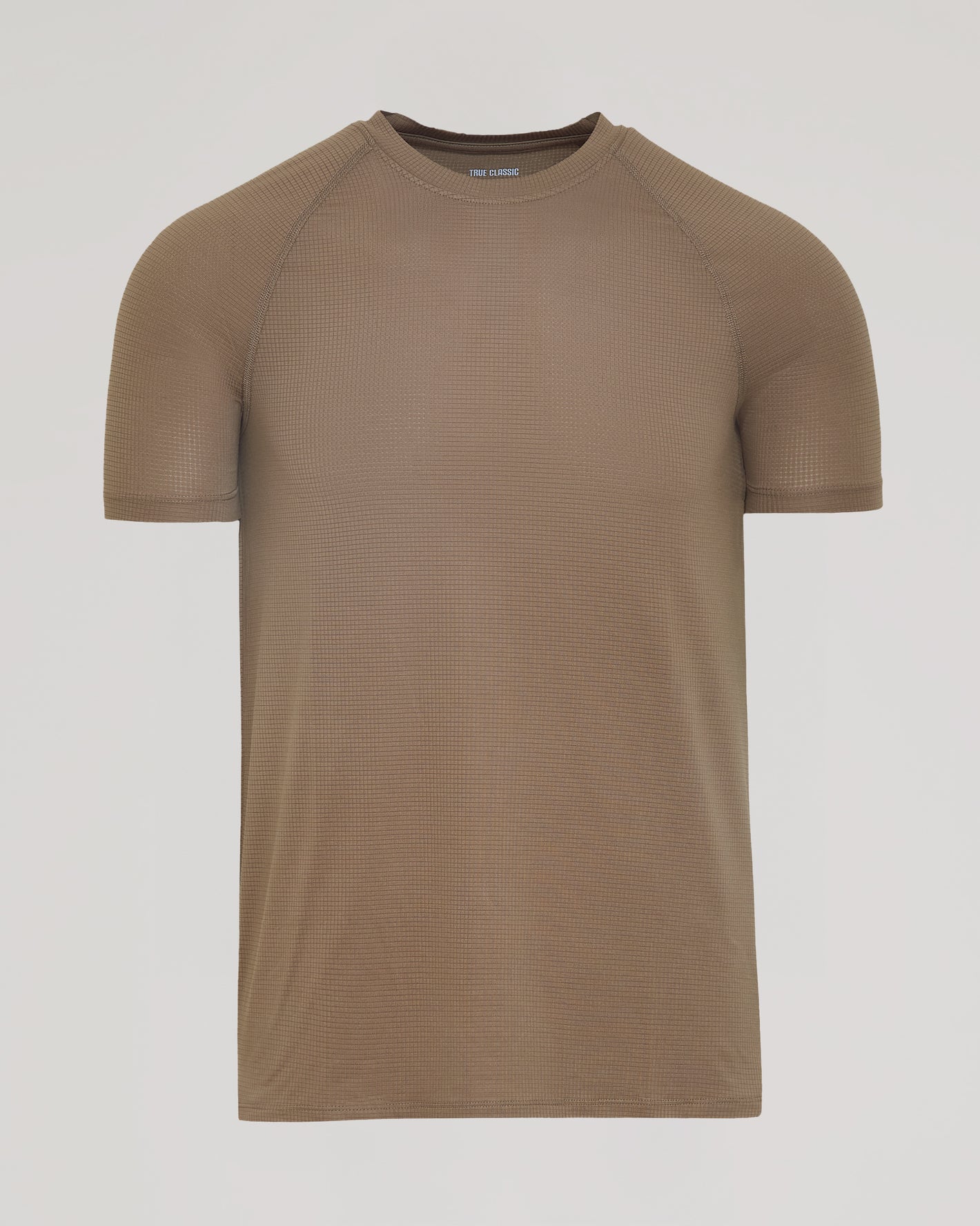 Alpaca Active Mesh Crew T-shirt with raglan sleeves and waffle texture.