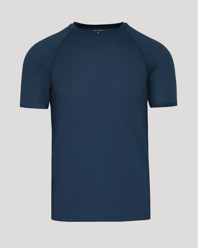 Col rond en maille active - Navy