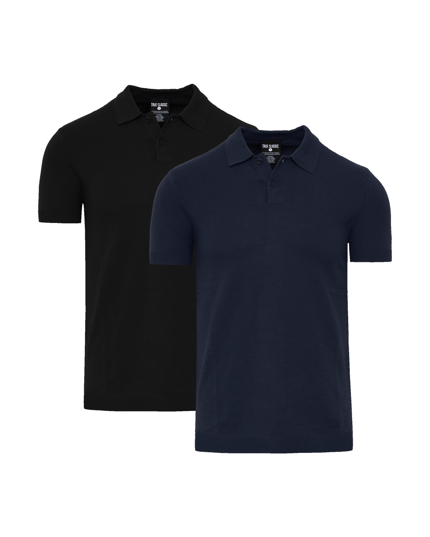 True Classic Men’s Sweater Polo – Dressy Short Sleeve Knit Polo with Stretch, Moisture-Wicking & UPF 30