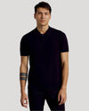Neutral Navy Dressy Polo showcased on model, highlighting fit and tattoo detail.