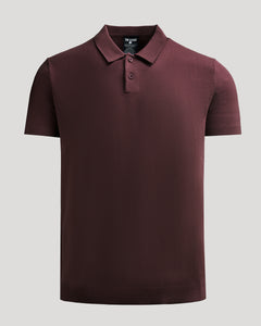 True ClassicJava Dressy Polo, short-sleeve, with collar buttons, laid flat.