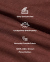 Cerulean & Chestnut Premium Pima Crew Neck 2-Pack fabric features.