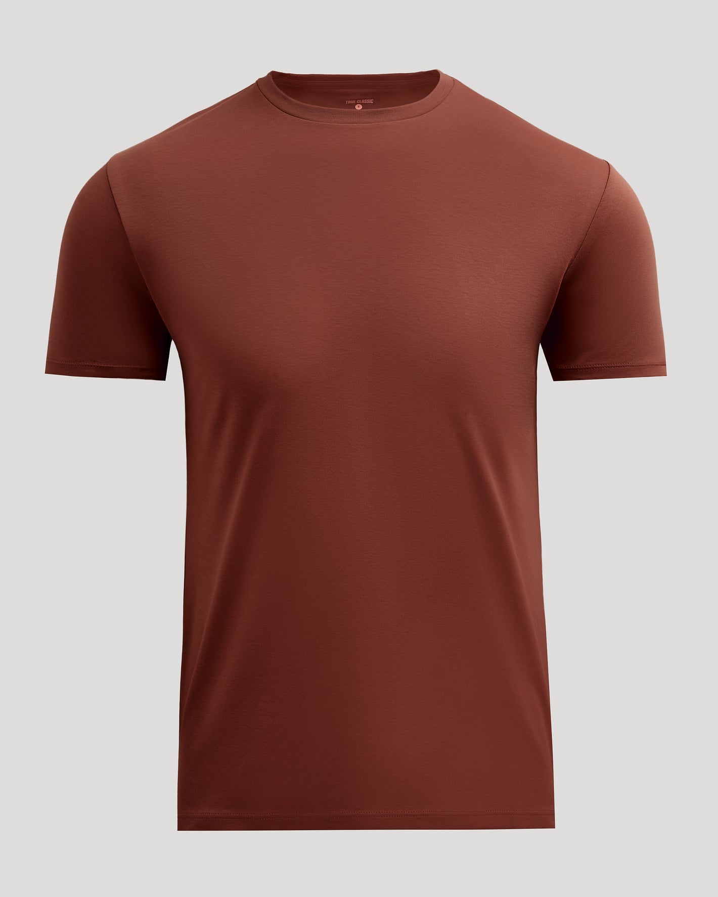 Chestnut Premium Pima Crew Neck T-shirt, front view.
