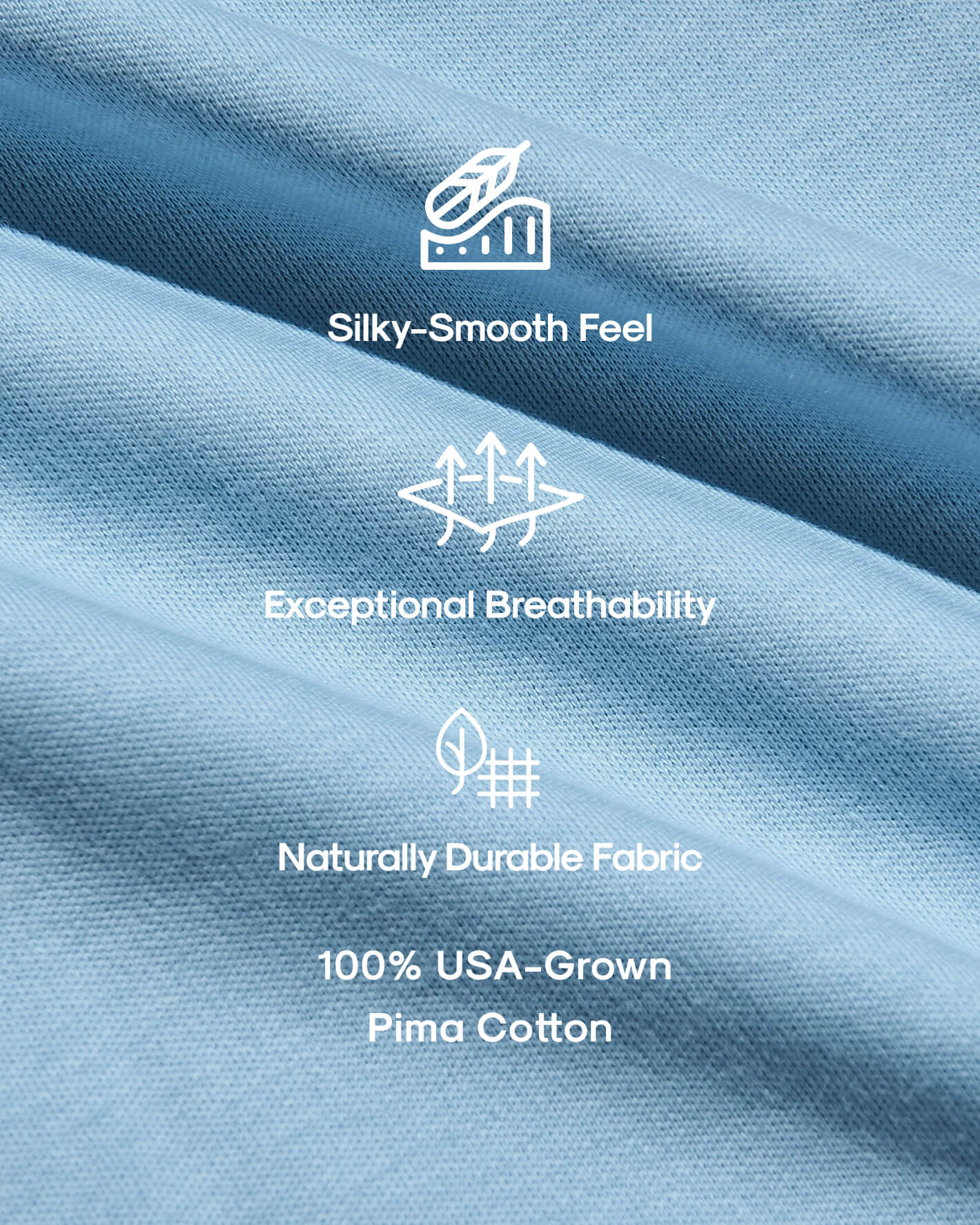 Navy & Ether Premium Pima Crew Neck 2-Pack fabric features.