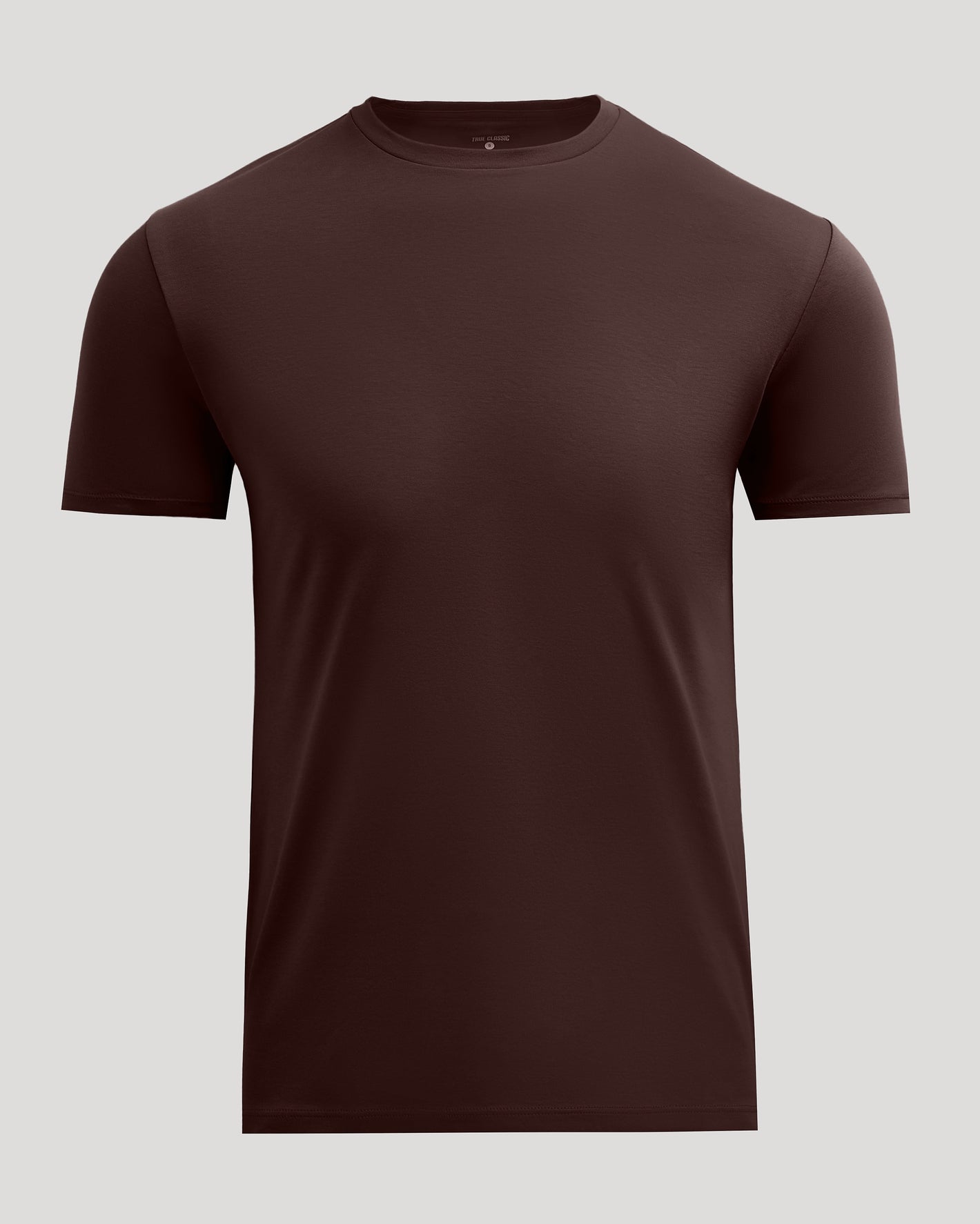 Java Premium Pima Crew Neck T-shirt, short-sleeve, crew-neck, laid flat.