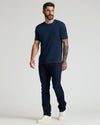 Navy & Ether Premium Pima Crew Neck 2-Pack on tattooed model.