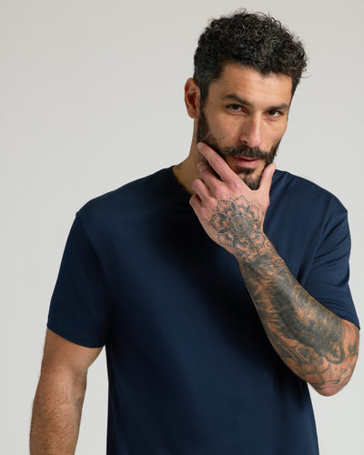 Premium Pima Crew Neck - Navy