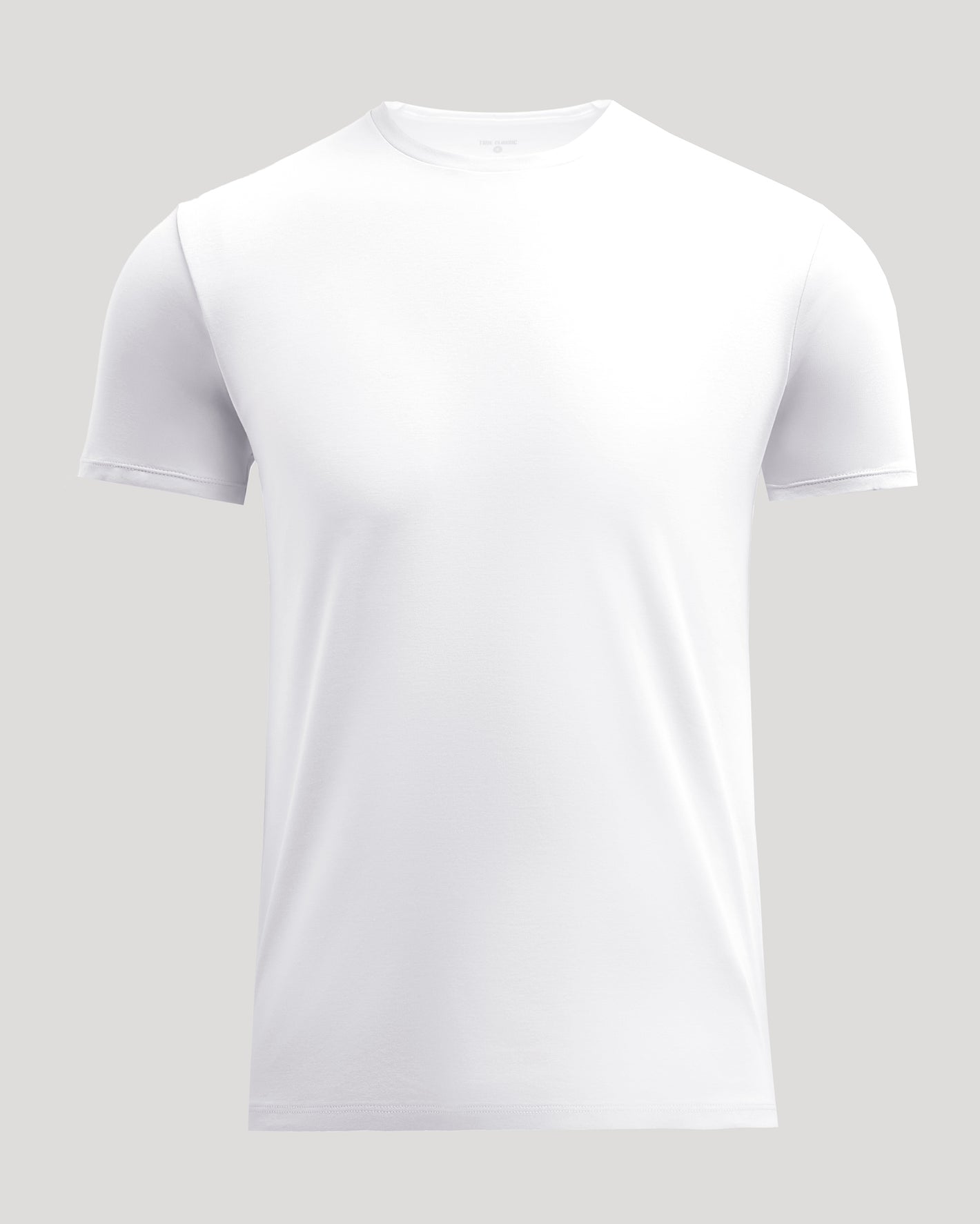 White Premium Pima Crew Neck T-shirt, front view, short-sleeve, crew-neck.
