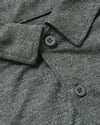 Charcoal Heather Gray Short Sleeve Comfort Knit Shirt with collar and buttons.