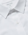 Staple Short Sleeve Performance Dress Shirt close-up with collar and button.
