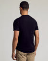 Black Curved Hem Classic Crew Neck 6-Pack worn by man, rear view.