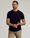 Man wearing Seasonal Classic Curved Hem Crew 6-Pack T-shirt.