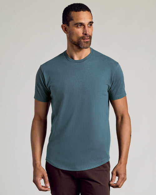 Neptune Neptune Curved Hem Classic Crew Neck