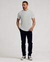 Seasonal Classic Curved Hem Crew Neck 3-Pack modeled by man.