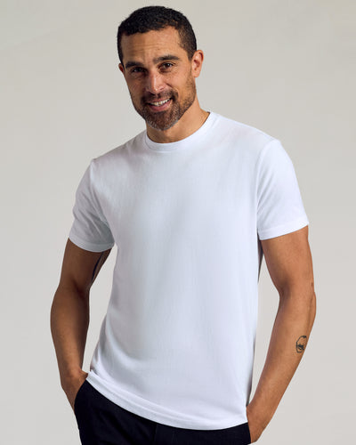 White Curved Hem Classic Crew Neck 3-Pack