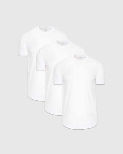 Classic Curved Hem Crew Neck