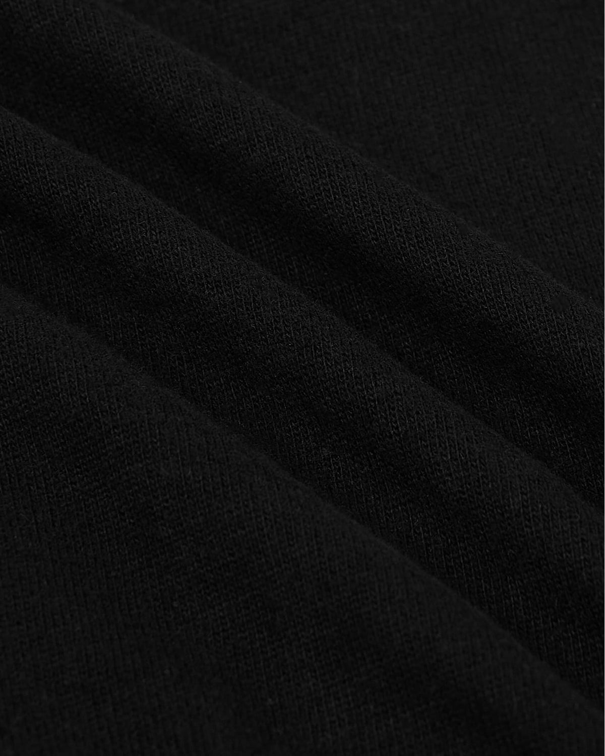 All Black Heavyweight Crew 6-Pack close-up showing textured black fabric for mens basics