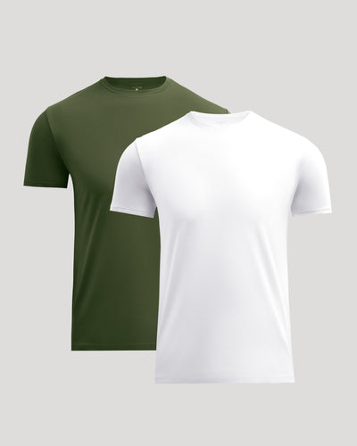 Pima Cotton Blend Crew (2‑Pack)
