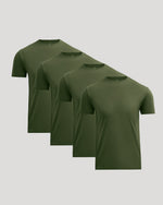 All Grove Pima Cotton Blend Crew 4-Pack