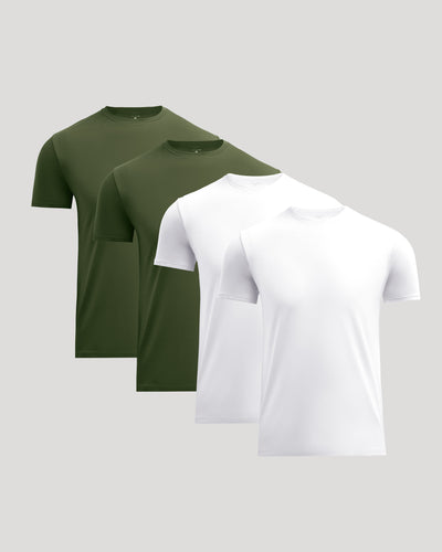 Pima Cotton Blend Crew (4‑Pack)