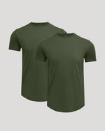 All Grove Pima Cotton Blend Curved Hem Crew 2-Pack