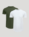 True Classic Men’s Pima Cotton Blend Curved Hem Crew T-Shirts.