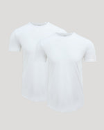 Pima Cotton Blend Curved Hem Crew 2-Pack