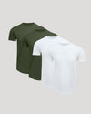 Pima Cotton Blend Curved Hem Crew 4-Pack