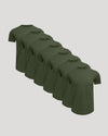 All Grove Pima Cotton Blend Curved Hem Crew 7-Pack stacked diagonally.