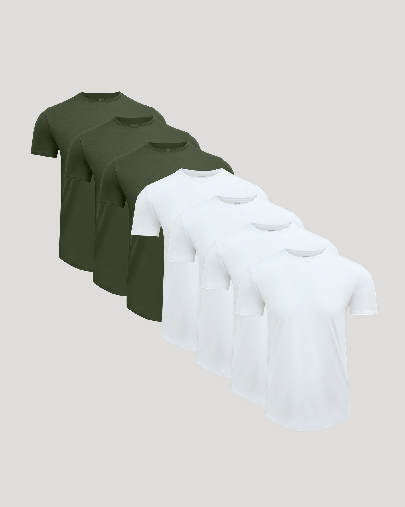 All Grove Pima Cotton Blend Curved Hem Crew 7-Pack | True Classic