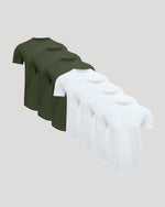 Pima Cotton Blend Curved Hem Crew 7-Pack
