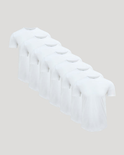 Pima Cotton Blend Crew ‑ Curved Hem (7‑Pack)