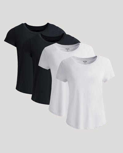 Slub Scoop Neck (4‑Pack)