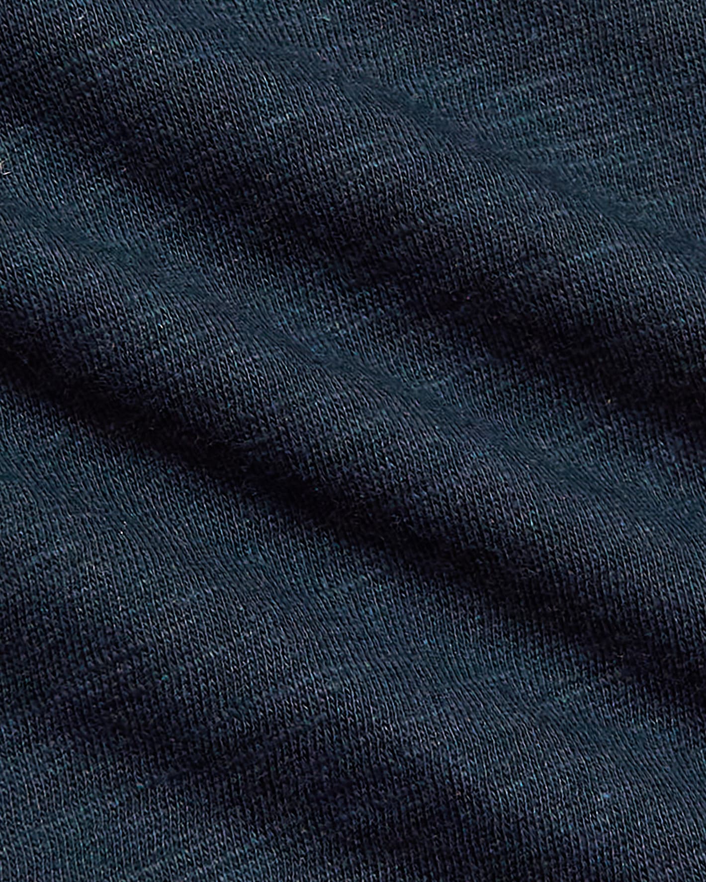 Womens Navy Slub Scoop Neck Tee close-up of textured knit fabric.