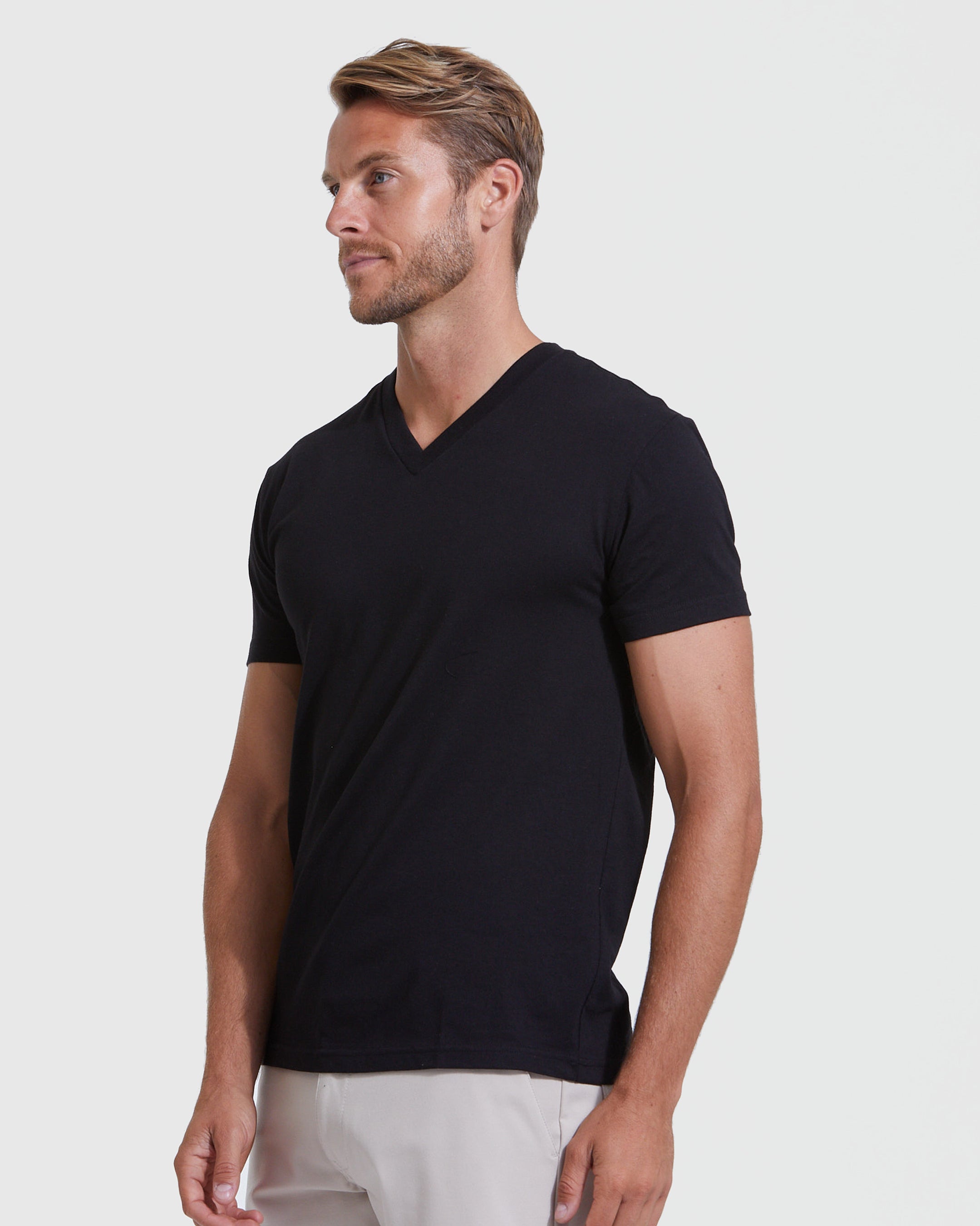 Black VNeck TShirt Men's Black VNeck Tees True Classic
