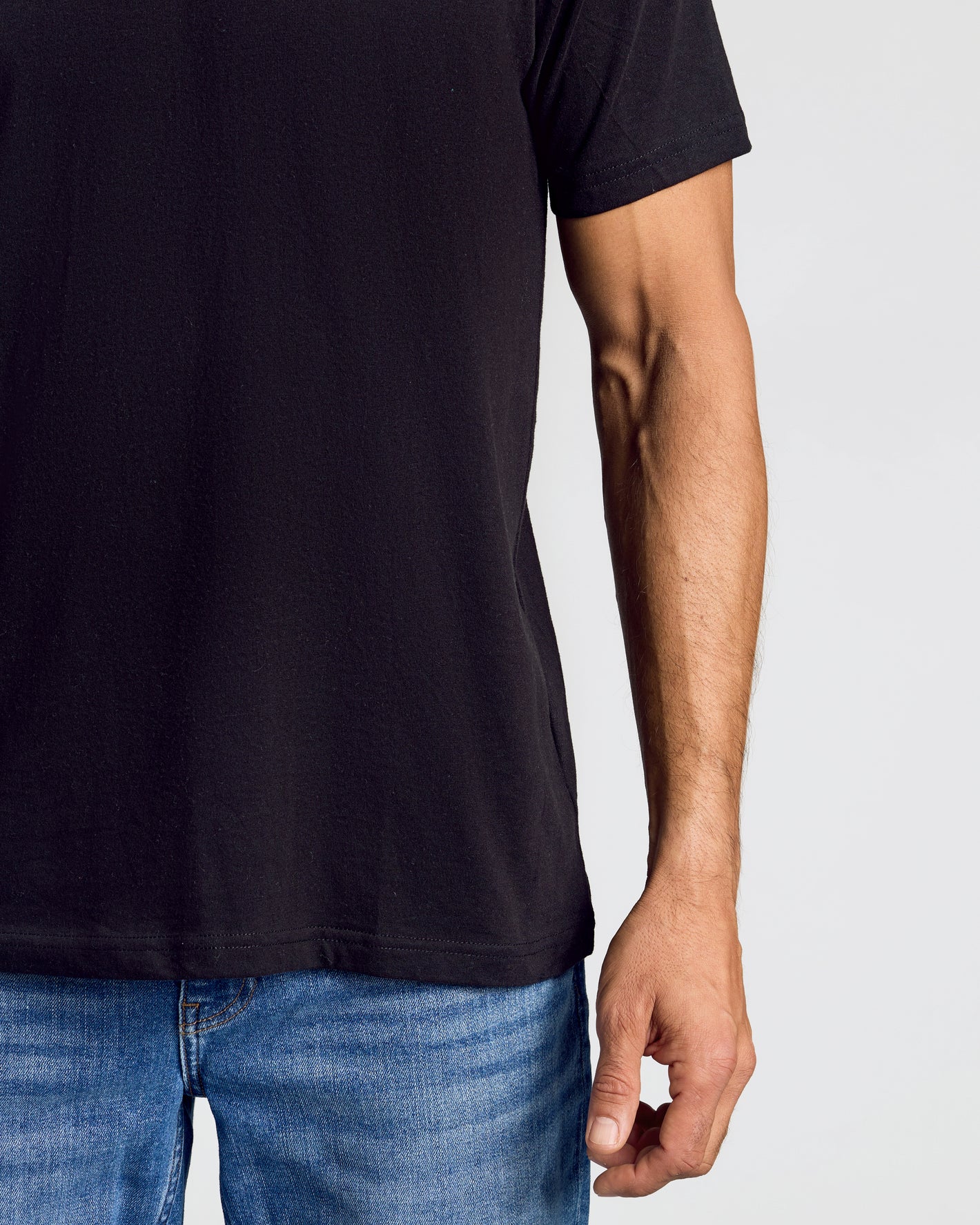 Black V Neck Tee