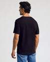All Black Classic V-Neck 10-Pack on man, back view.