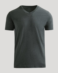 True ClassicCharcoal Heather Gray Classic V-Neck