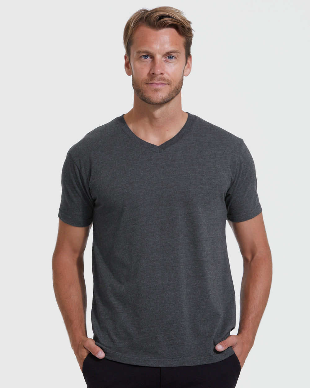Charcoal Heather Gray V-Neck – True Classic