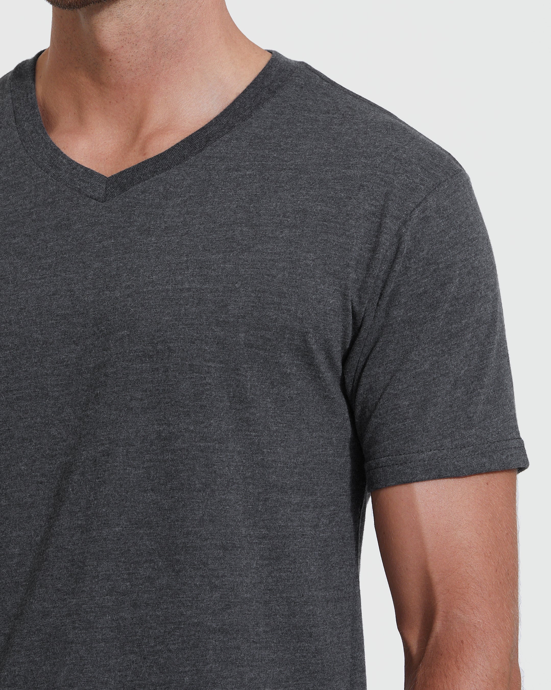Charcoal Heather Gray V-Neck – True Classic