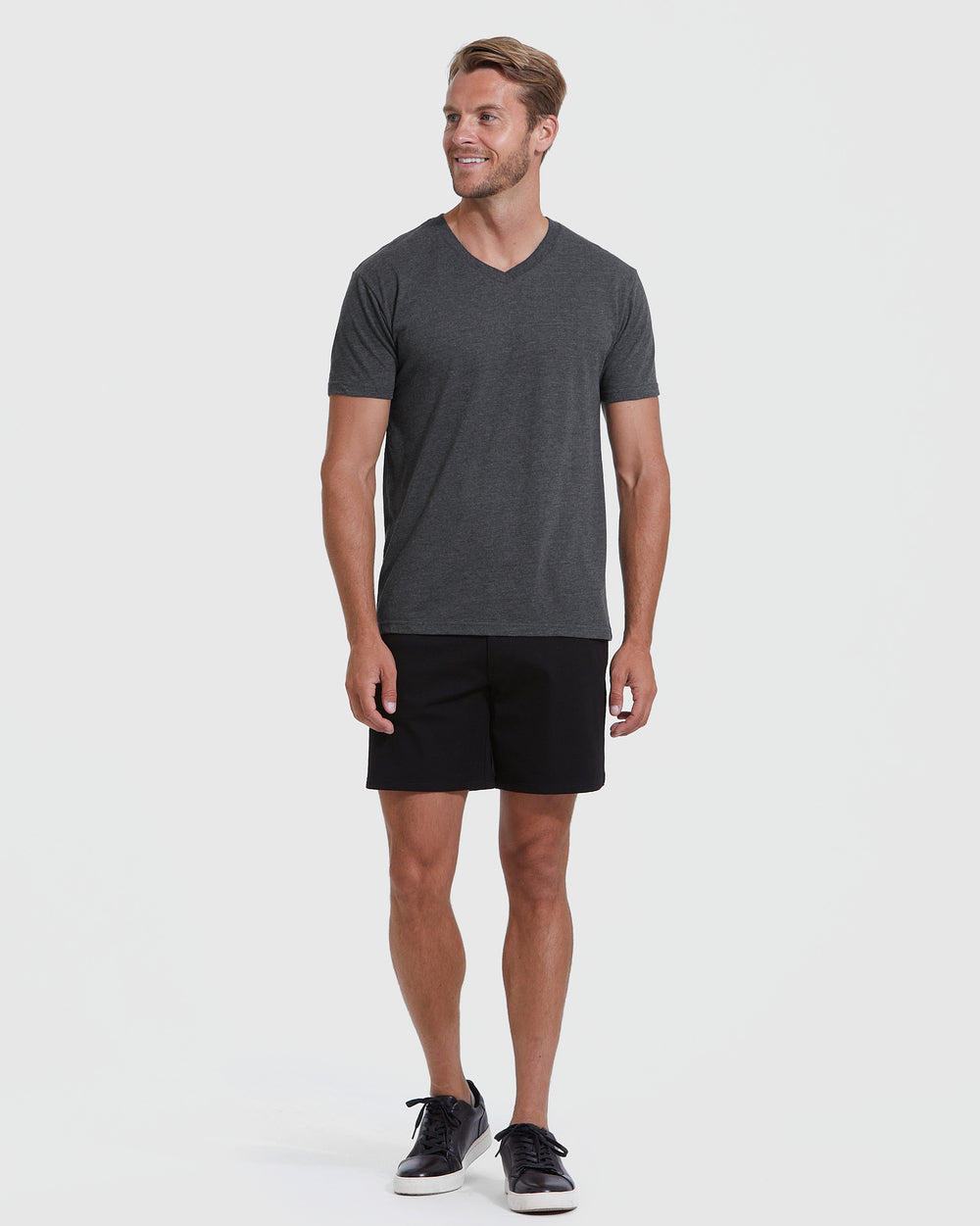 Charcoal Heather Gray V-Neck – True Classic